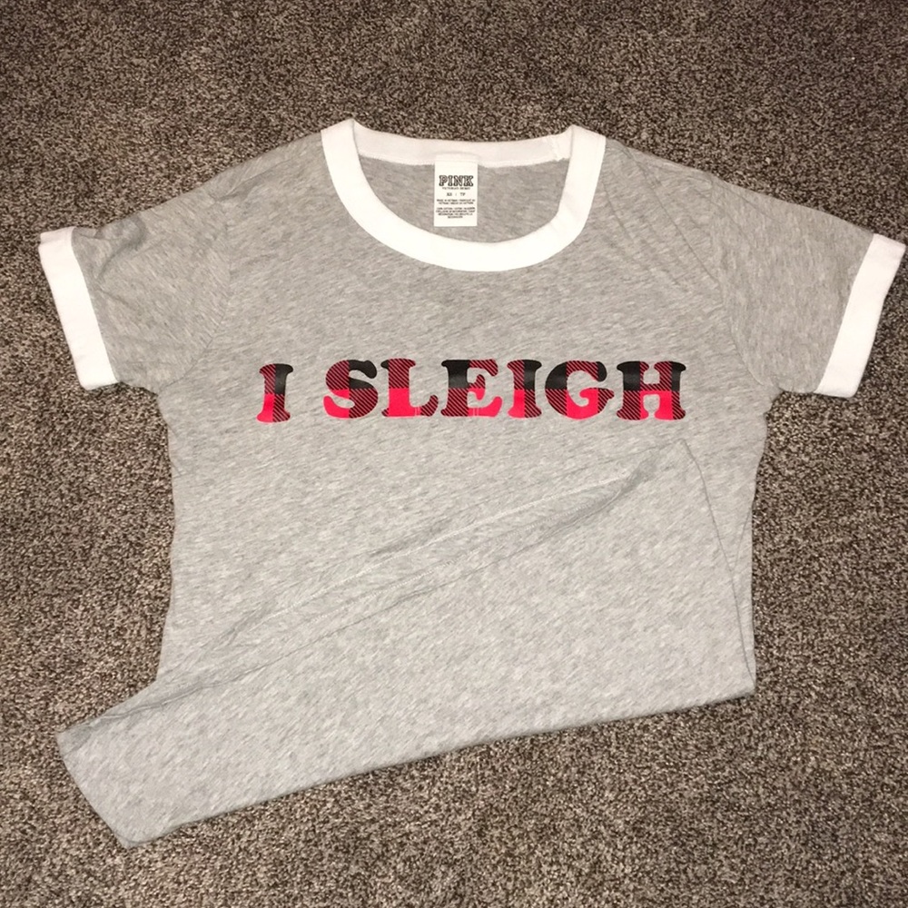 Victoria’s secret christmas t-shirt.